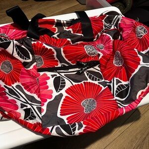 Vera Bradley Red Floral Overnight